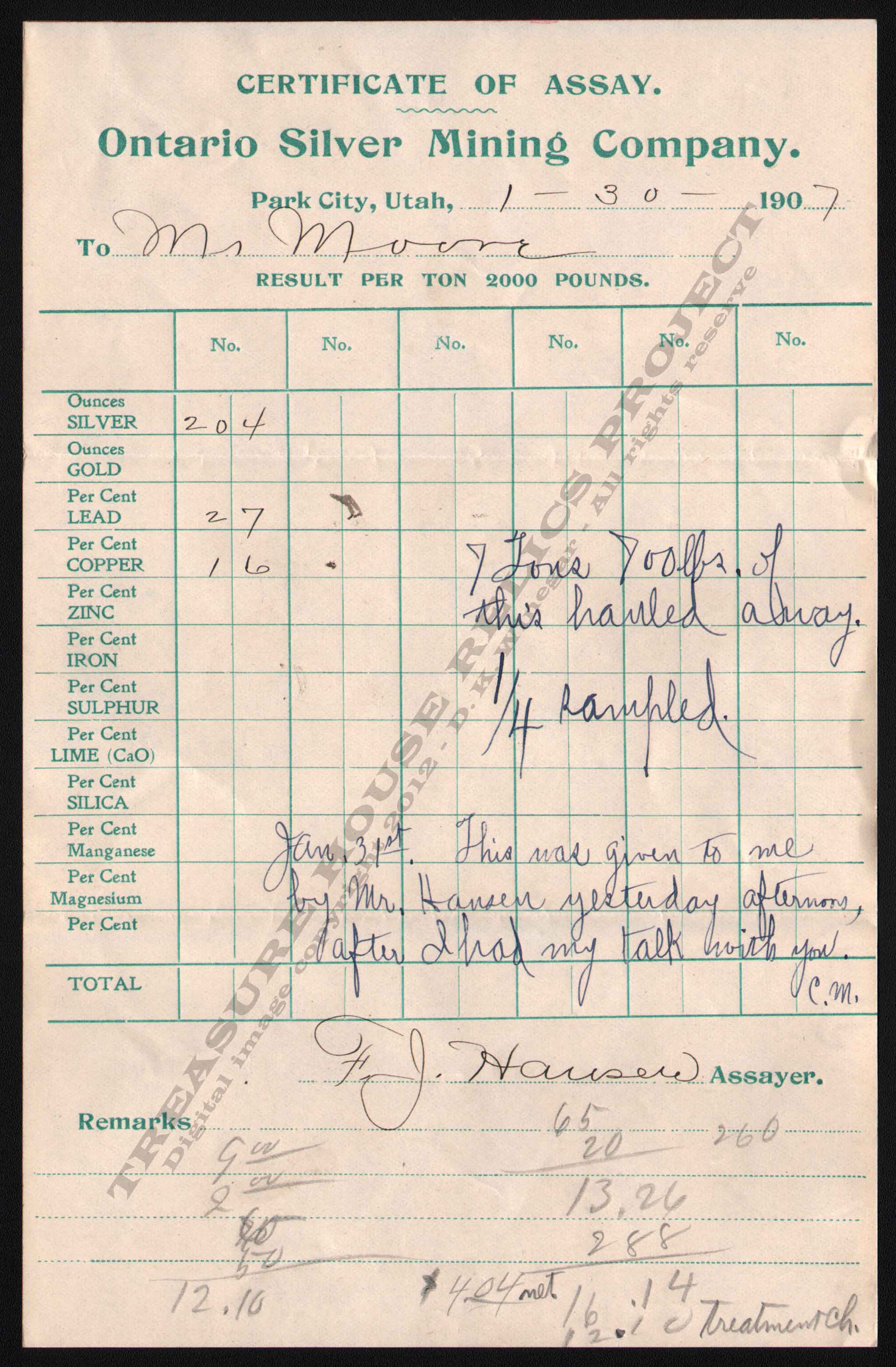 LETTERHEAD/ASSAY_ONTARIO_SILVER_MINING_COMPANY_2_1_1907_KIRK_400_crop_emboss.jpg