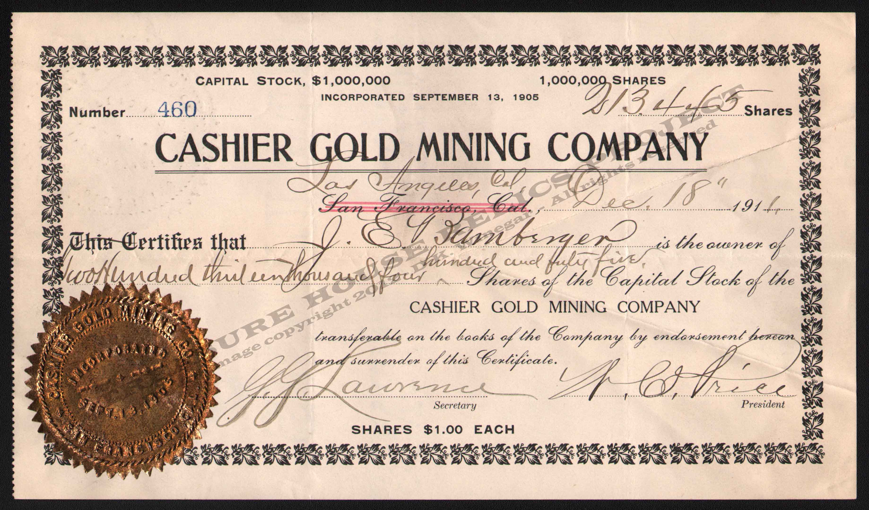 LETTERHEAD/STOCK_CASHIER_GOLD_MINING_COMPANY_460_1911_400_CROP_EMBOSS.jpg